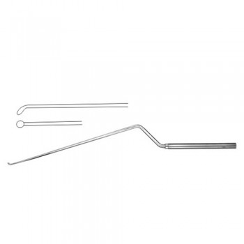 Landolt-Reulen Micro Curette Bayonet Shaped - Rigid Stainless Steel, 26 cm - 10 1/4" Diameter 2.5 mm Ø